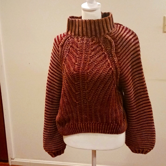Free People Sweaters - Free People Sweetheart Sweater Women Size Small Petite Wine Burgundy